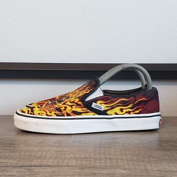Vans Slip-On Fire Samurai Women's Skate Shoes Size 8 Multicolor - Picture 1 of 8